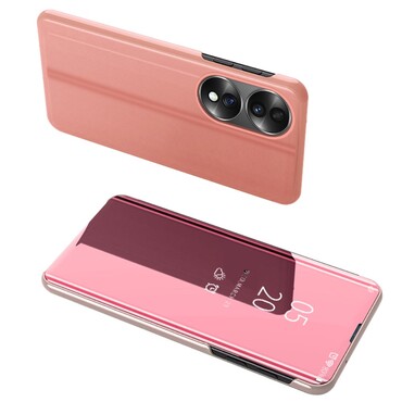 Zrcadlové pouzdro pro Honor 70 - růžové Zrcadlové pouzdro pro Honor 70 - růžové