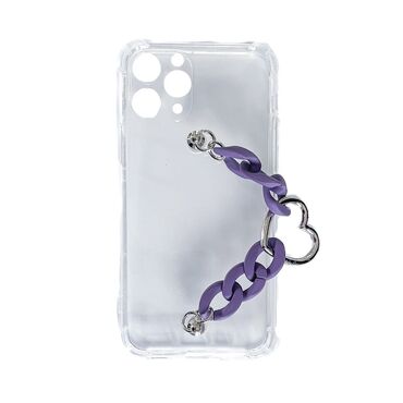 Silikonové pouzdro na iPhone 11 Pro "Purple Lolly" s náramkem na nošení