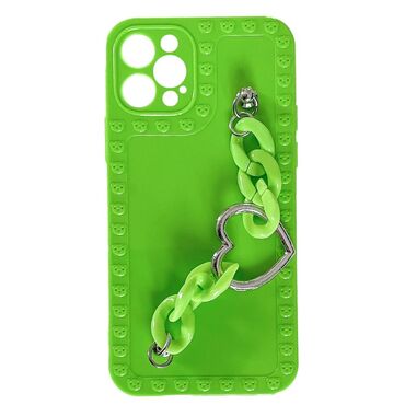 Silikonové pouzdro pro iPhone 12 Pro Max "Neon Tart" s náramkem na nošení