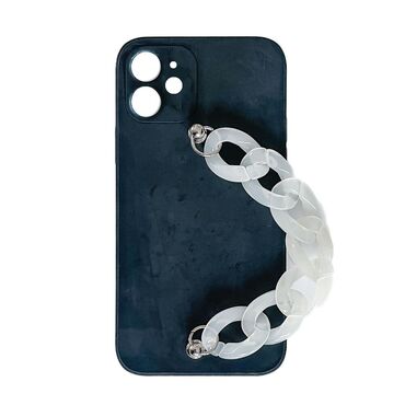 Silikonové pouzdro na iPhone 12 "Black" s náramkem na nošení