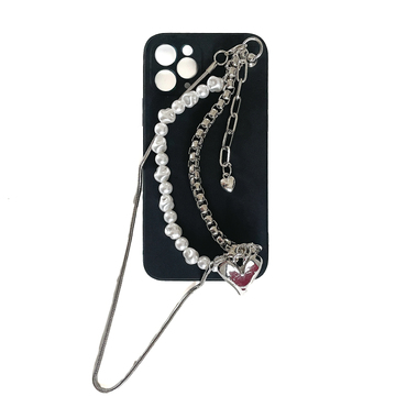 Silikonové pouzdro na iPhone 11 Pro Max "Multi Chain" s náramkem na nošení