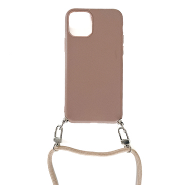 Silikonové pouzdro na iPhone 11 Pro Max "Tawny" se šňůrkou a přídavným náramkem na nošení