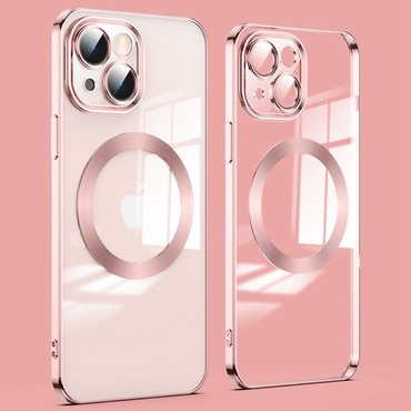 Hybridní obal „MagProtect“ s ochranou zadního fotoaparátu a magnetem MagSafe pro iPhone 12 Mini - rose gold Hybridní obal „MagProtect“ s ochranou zadního fotoaparátu a magnetem MagSafe pro iPhone 12 Mini - rose gold