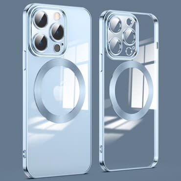 Hybridní obal „MagProtect“ s ochranou zadního fotoaparátu a magnetem MagSafe pro iPhone 12 Pro - blue Hybridní obal „MagProtect“ s ochranou zadního fotoaparátu a magnetem MagSafe pro iPhone 12 Pro - blue