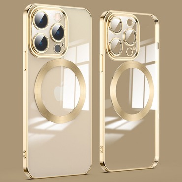 Hybridní obal „MagProtect“ s ochranou zadního fotoaparátu a magnetem MagSafe pro iPhone 12 Pro Max - gold Hybridní obal „MagProtect“ s ochranou zadního fotoaparátu a magnetem MagSafe pro iPhone 12 Pro Max - gold