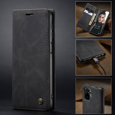 Kryt CaseMe MagFlip pro Xiaomi Redmi Note 10 / Redmi Note 10S s nejvyšší úrovní ochrany a automatickým magnetickým zavíráním - smooth black Kryt CaseMe MagFlip pro Xiaomi Redmi Note 10 / Redmi Note 10S s nejvyšší úrovní ochrany a automatickým magnetickým zavíráním - smooth black
