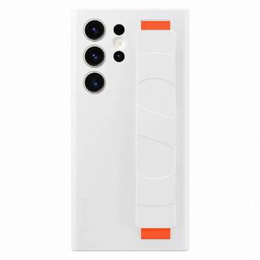 Originální kryt "Silicone Grip Cover" pro Samsung Galaxy S23 Ultra - bílý