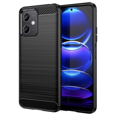 TPU gelové pouzdro "Brushed Carbon" pro Xiaomi Redmi Note 12 5G / Poco X5 5G - černé TPU gelové pouzdro "Brushed Carbon" pro Xiaomi Redmi Note 12 5G / Poco X5 5G - černé