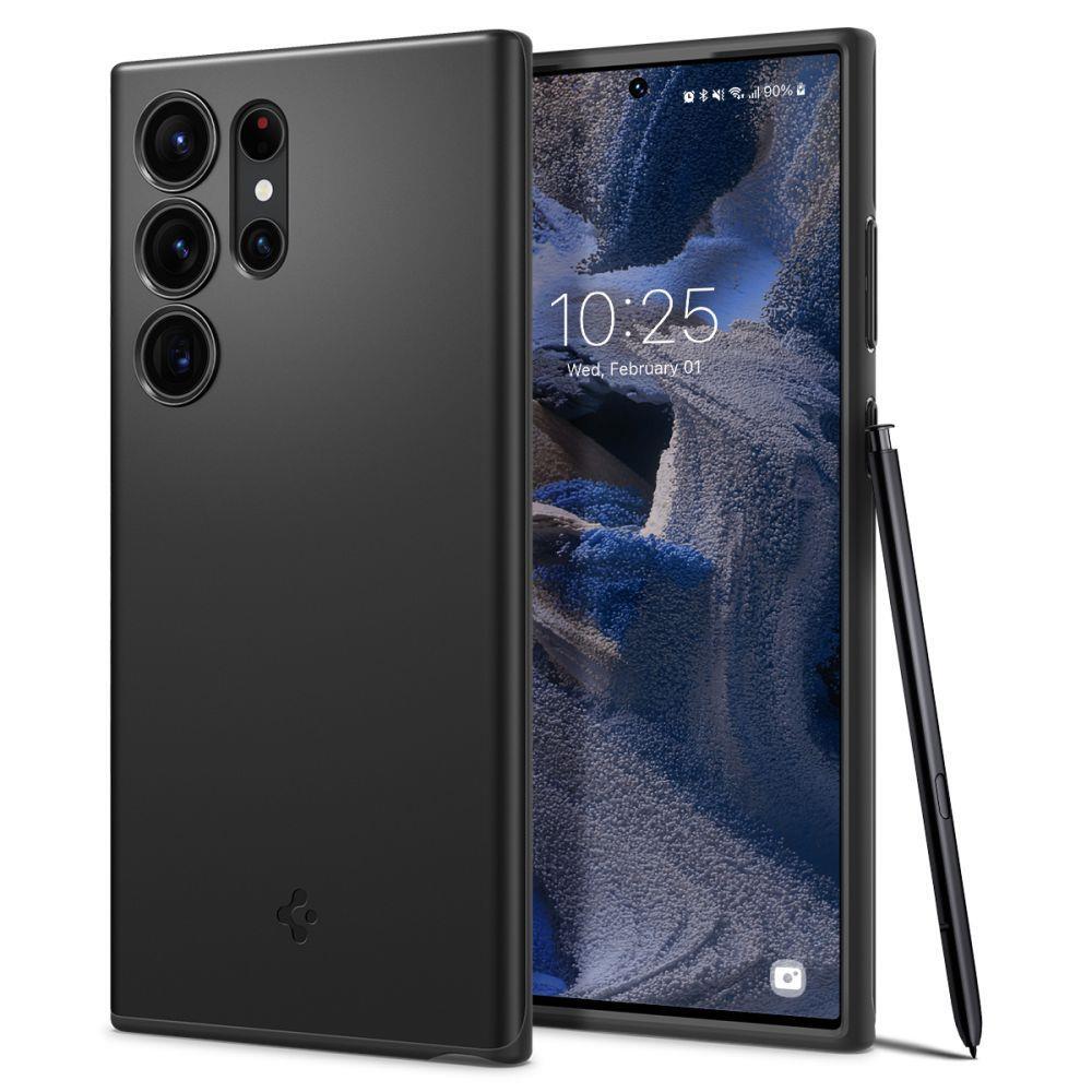 Kryt Spigen "Thin Fit" pro Samsung Galaxy S23 Ultra - černý