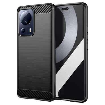 TPU gelový kryt "Brushed Carbon" pro Xiaomi 13 Lite - Black