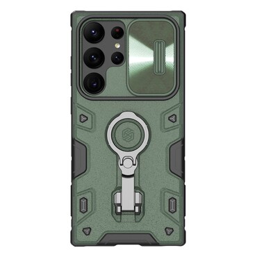 Prémiový odolný kryt Nillkin "CamShield Armor Pro" pro Samsung Galaxy S23 Ultra - zelený
