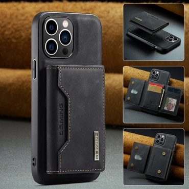 Obal na iPhone 14 Pro Max CaseMe DG.MING MAG s magnetickou peněženkou a ochrannou fotoaparátu - pulse black Obal na iPhone 14 Pro Max CaseMe DG.MING MAG s magnetickou peněženkou a ochrannou fotoaparátu - pulse black