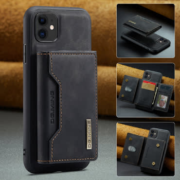 Kryt pro iPhone 11 CaseMe DG.MING MAG s magnetickou peněženkou - pulzující černá Kryt pro iPhone 11 CaseMe DG.MING MAG s magnetickou peněženkou - pulzující černá