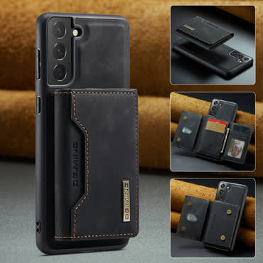 Kryt pro Samsung Galaxy S21 CaseMe DG.MING MAG s magnetickou peněženkou - pulzně černý Kryt pro Samsung Galaxy S21 CaseMe DG.MING MAG s magnetickou peněženkou - pulzně černý