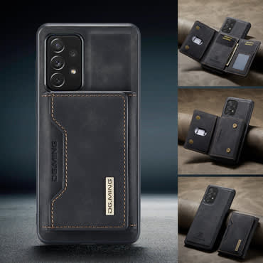 Kryt pro Samsung Galaxy A72 / Galaxy A72 5G CaseMe DG.MING MAG s magnetickou peněženkou - pulzně černý Kryt pro Samsung Galaxy A72 / Galaxy A72 5G CaseMe DG.MING MAG s magnetickou peněženkou - pulzně černý