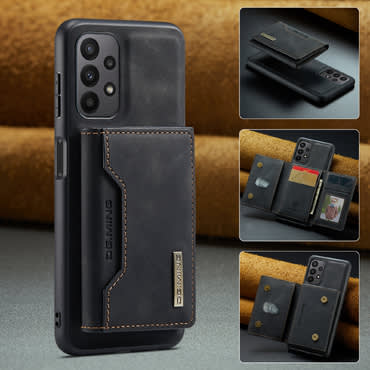 Kryt pro Samsung Galaxy A23 CaseMe DG.MING MAG s magnetickou peněženkou - pulzně černý