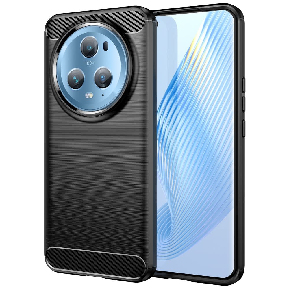 Gelový kryt TPU "Brushed Carbon" pro Honor Magic5 Pro 5G - Black