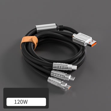 Kovový nabíjecí a datový kabel UniFit Pro - 1,2 m - černý (SB)