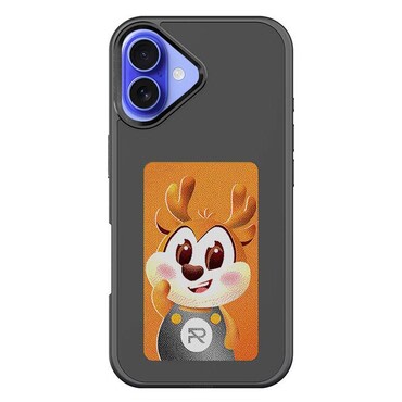 Personalizovaný kryt displeje "InkStyle" NFC pro iPhone 16 Plus - virální kryt se zobrazením libovolných fotografií a obrázků - černý