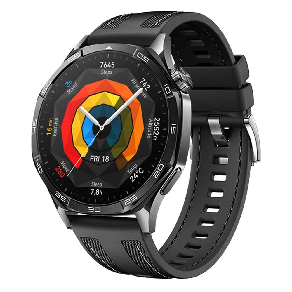 Řemínek Huawei Watch GT5 46mm / GT5 Pro 46mm / GT4 46mm / Watch4 / Watch4 Pro / GT3 Pro 46mm / GT Runner / Watch 3 / Watch 3 Pro / GT2 Pro / GT2 46mm / GT / Watch 2 "Twin Nylon" - černý