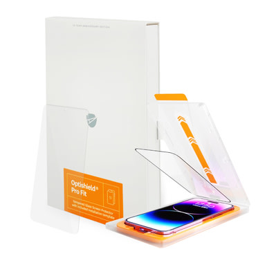 Prémiové ochranné sklo Optishield® Pro Fit s aplikátorem pro rychlou instalaci pro iPhone 12 Mini (2 balení)